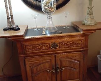 Console detail, 9-piece dining room set