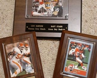 Mounted Kansas City Chiefs cards