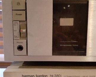 Detail, Harmon/Karmon hk380i receiver and Nakamichi BX-1 cassette 