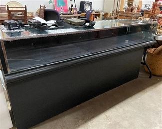 Awesome glass front/top display case with velvet padding. Hardwired for light.