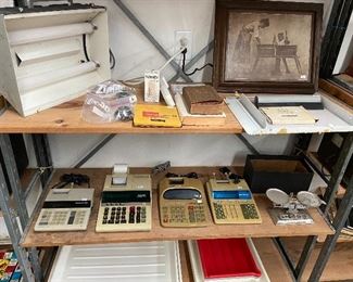 Lots of vintage photographic items.