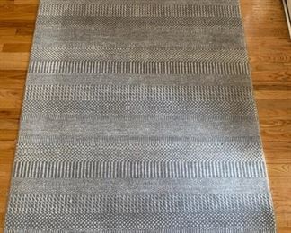 22. Gray & Cream Geometric Rug (50" x 72")