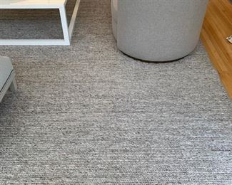 130. Prestige Mills Custom Braided Gray Wool Rug (15" x 18'9")