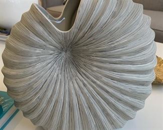 35. Shell Ceramic Vase (15" x 14")