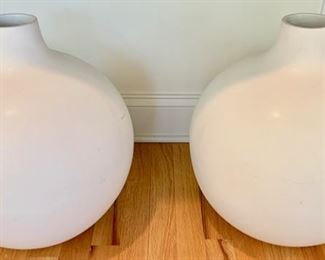 45. Pair of West Elm Ceramic White Vases (18")