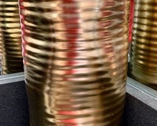 63a. 3 Gold Cylinder Vase (13.5")
