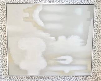 58. Contemporary Gray & Beige Painting (49" x 41")