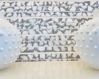 60a.  8 White Vase w/ Dots (8")