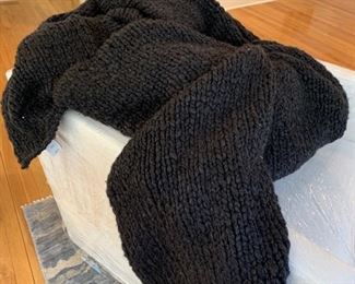 55. Restoration Hardware Black Throw