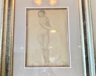 144. Nude Pencil Drawing (21" x 24")