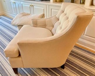 160. Tufted Cream Armchair
