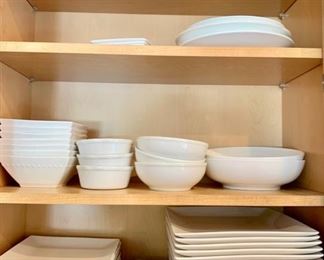 Set of White Square Dishes