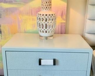 78. Pair of Vanguard Furniture Custom Nightstands w/ Bead Face Molding and Satin Brass Pulls (30" x 19" x 30") 