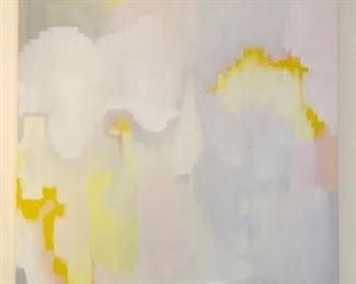 95. Yellow and Gray Painting by Mary Beth Ihnken (48" x 48")