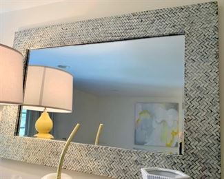 96. Pier 1 Beveled Mirror w/ Mosaic Frame (31.5" x 47")