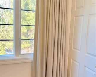 98. Custom Taupe Silk Window Panels (88")                          97. Black Modern Curtain Rod 