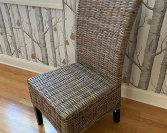 100. Pier 1 Wicker Side Chair (19" x 19" x 49")