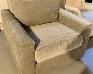 110. Louis J. Solomon Gray Club Chair (36" x 36" x 32")