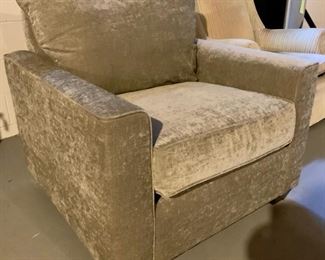 110. Louis J. Solomon Gray Club Chair (36" x 36" x 32")