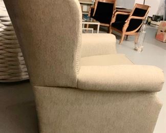 112. Barrel Back Arm Chair w/ Nailhead Detail (36" x 36" x 38")