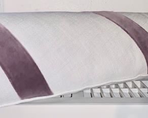 Custom Violet Velvet & Linen Pillow