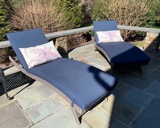 125d.  4  All Weather Wicker Chaise w/ Cushion 