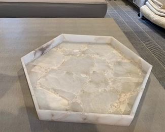 164. Marble Hexagon Tray