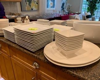 White Square Dishes