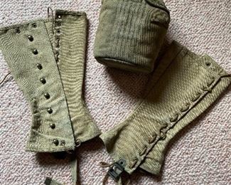 WW l canteen and gaiters