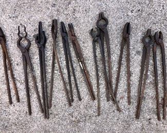 Antique blacksmith forge tools