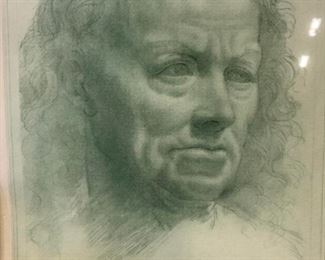 Leonardo DaVinciÂ’s Engraving of Portrait of a Man
