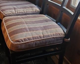 Set of three metal bar stools