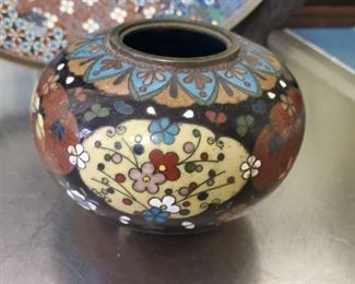 Small 19th century Japanese Cloisonne table vase