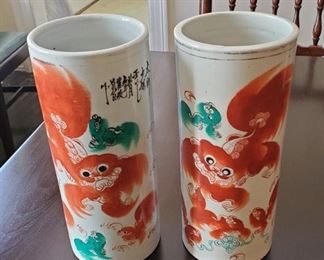 Pair of 19th century Chinese porcelain vases