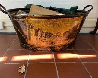 Several Buckets, Tole, Copper, Brass...