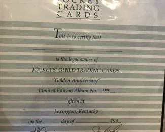 Jockey guild trading Cards, Racing golden anniversary limited edition