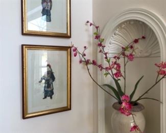 Decorative book plate framed art male and female 