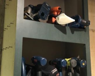 Hand drills and misc. Some have batteries, some do not. 