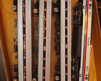 Some of many railroad track sets and other vintage toys