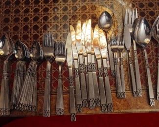 Multiple awesome sets of 1960s-70s stainless steel silverware