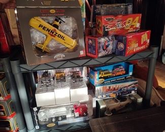 Many different diecast collectibles
