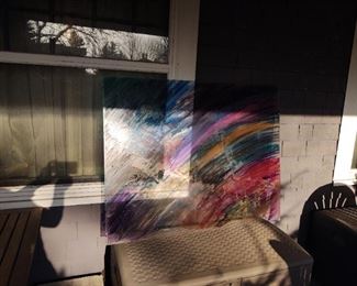 Plexiglass panels painted for Murphy's place downtown in the '80s-90s