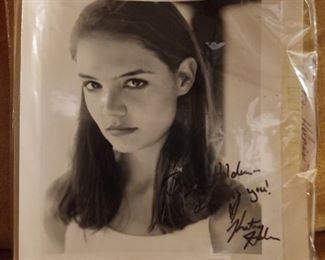 Katie Holmes headshot with dedicated autograph, Katie's instructor's notes 
