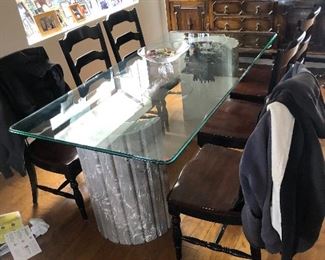 Glass top 72' dining table. can quote with and without chair