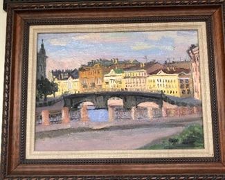 unsigned small oil painting