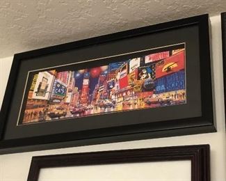 New York Time Square framed paper art