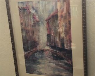 signed watercolor impressionist painting by Joel Cobarruvias