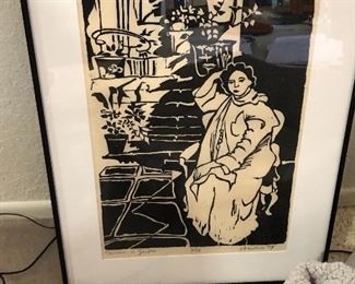 Mom in the Garden limited print #'d 2/10. signed by artist