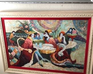 original K BARNES oil painting