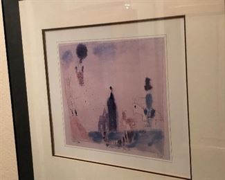 1920 Feininger print "Aufsteigender Ballon"